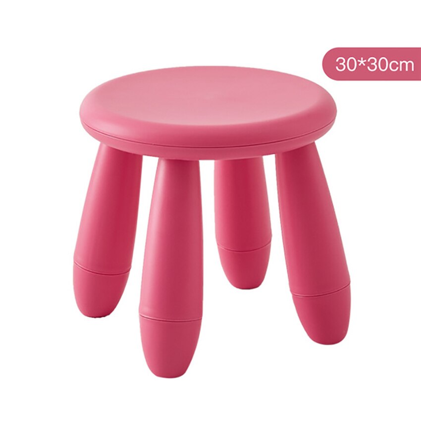 Runde freundlicher Hocker Kindergarten Baby Lernen Hocker Verdicken Kunststoff Spiel Sitz Abnehmbare, zuletzt 100kg, für freundlicher Erwachsene: rot