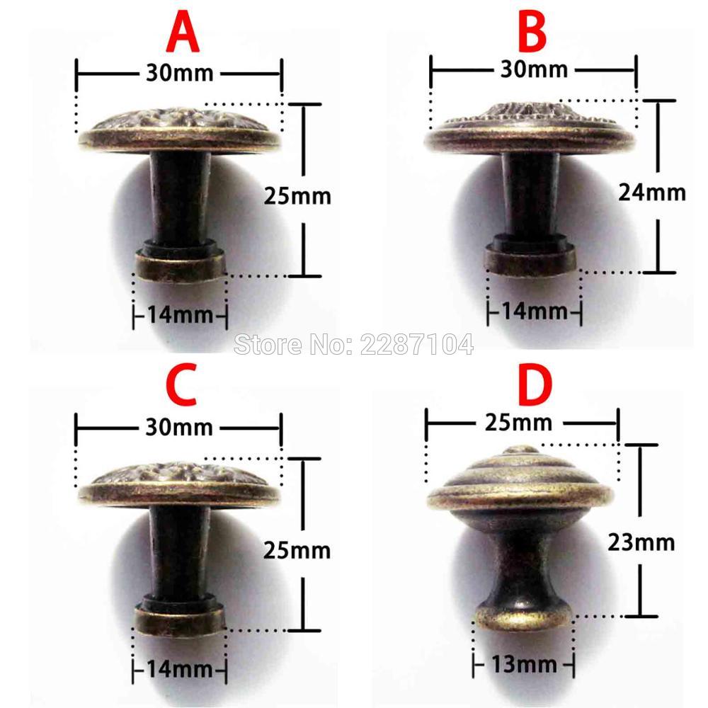 2 Pcs Antiek Messing Vintage Ronde Bloem Meubels Kast Kast Dresser Borst Kast Lade Deur Venster Handvat Pull Knop