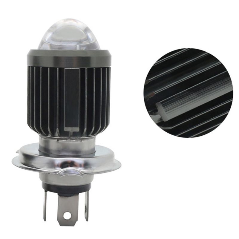 Scooter Bicolor LED Fisheye Headlight Conversion Bulb H4 to High Low Beam Light M2ED