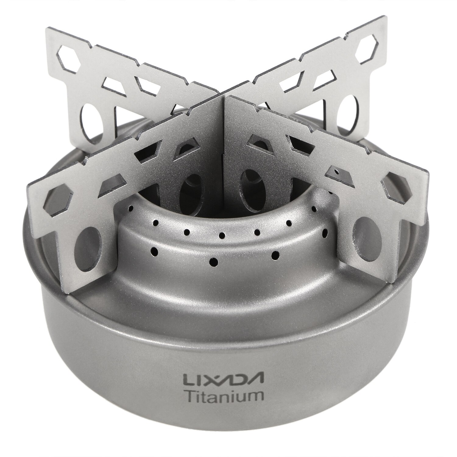 Lixada stove Outdoor Camping Titanium Mini Alcohol Stove with Cross Stand Stove Rack Support Stand solostove alcool stove: Default Title