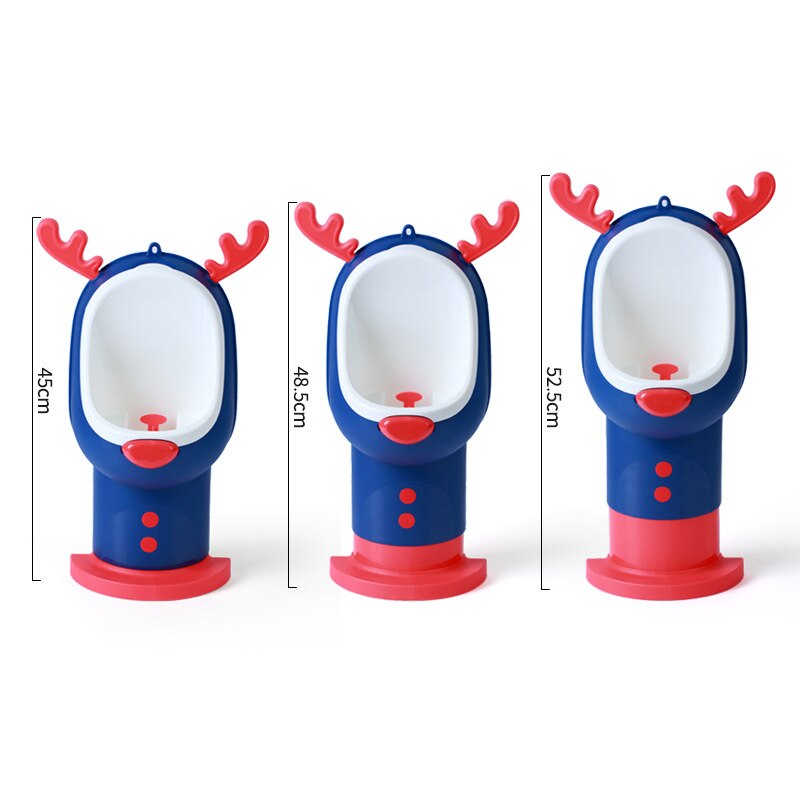 Urinario de pie para niños, inodoro montado en la pared, altura ajustada, orinal de ciervo, adaptador de baño para entrenador de orina, 2 colores