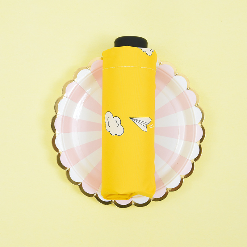 Anti-uv Pocket Umbrella Mini Folding Sun Umbrellas Parasol Sun Foldable Umbrella Mini Umbrella Candy Color Traveling Rain Gear: 7