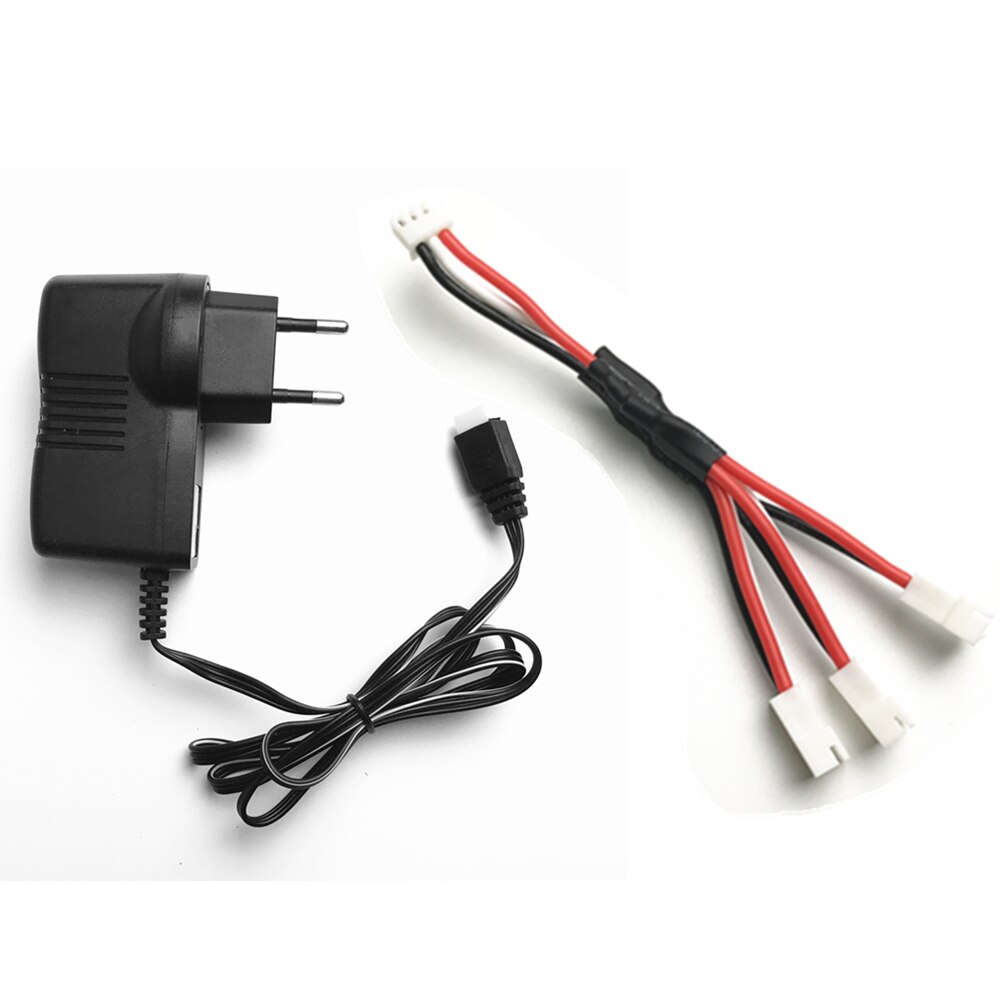 Aggiorna la batteria Lipo 7.4V 600mAh 601844 con caricatore USB per WLtoys K969 K979 K989 K999 P929 P939 RC ricambi auto batteria 2s 7.4v: EU C