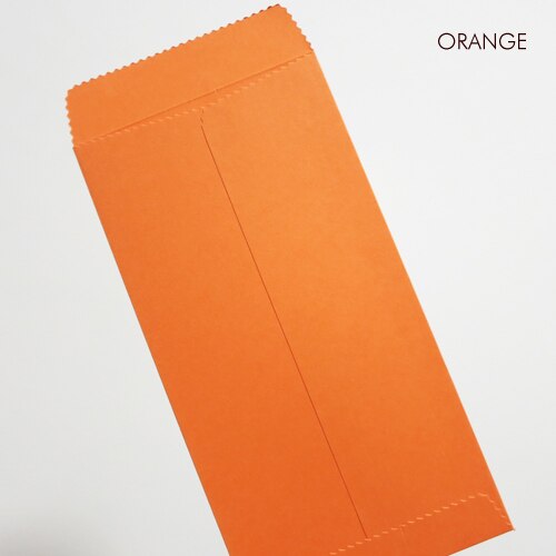 50 pcs 170x85mm (6.6 "x 3.3") couleur papier enveloppe verticale Style chinois enveloppe: Orange