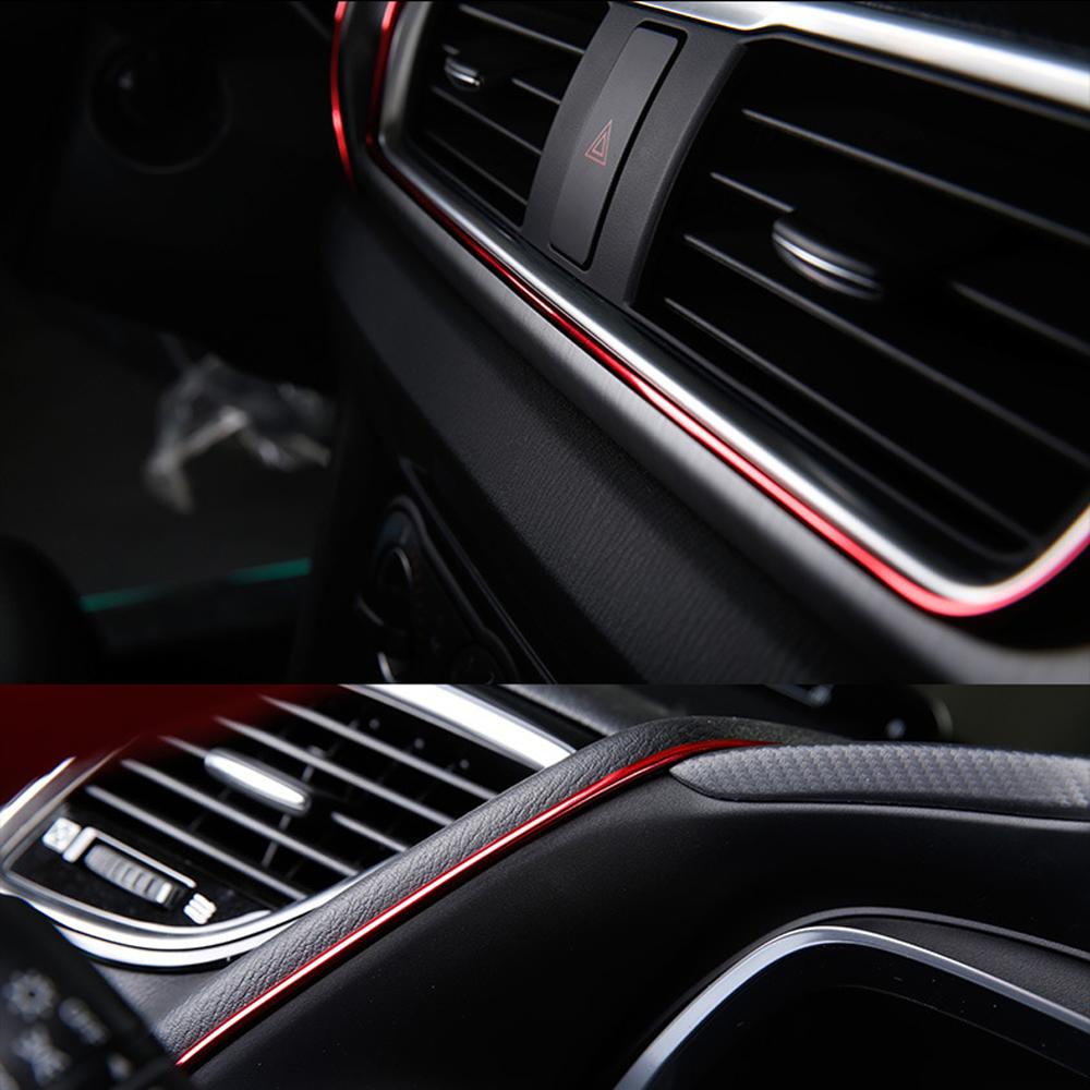 Moldura de borde de puerta para Interior de coche, tira embellecedora de borde de puerta, Universal, decorativa, 5M