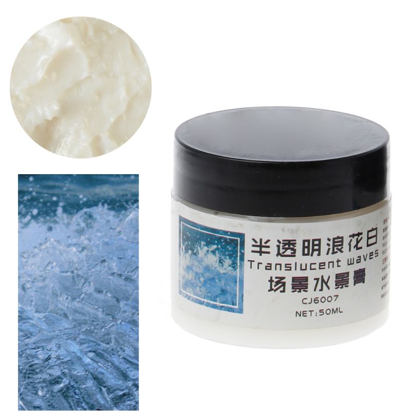 50ML Ocean Lake Realistic Wave Rushing Waters Micro Landscape Resin Art Craft DIY Accessories Jewelry Making Material: 3