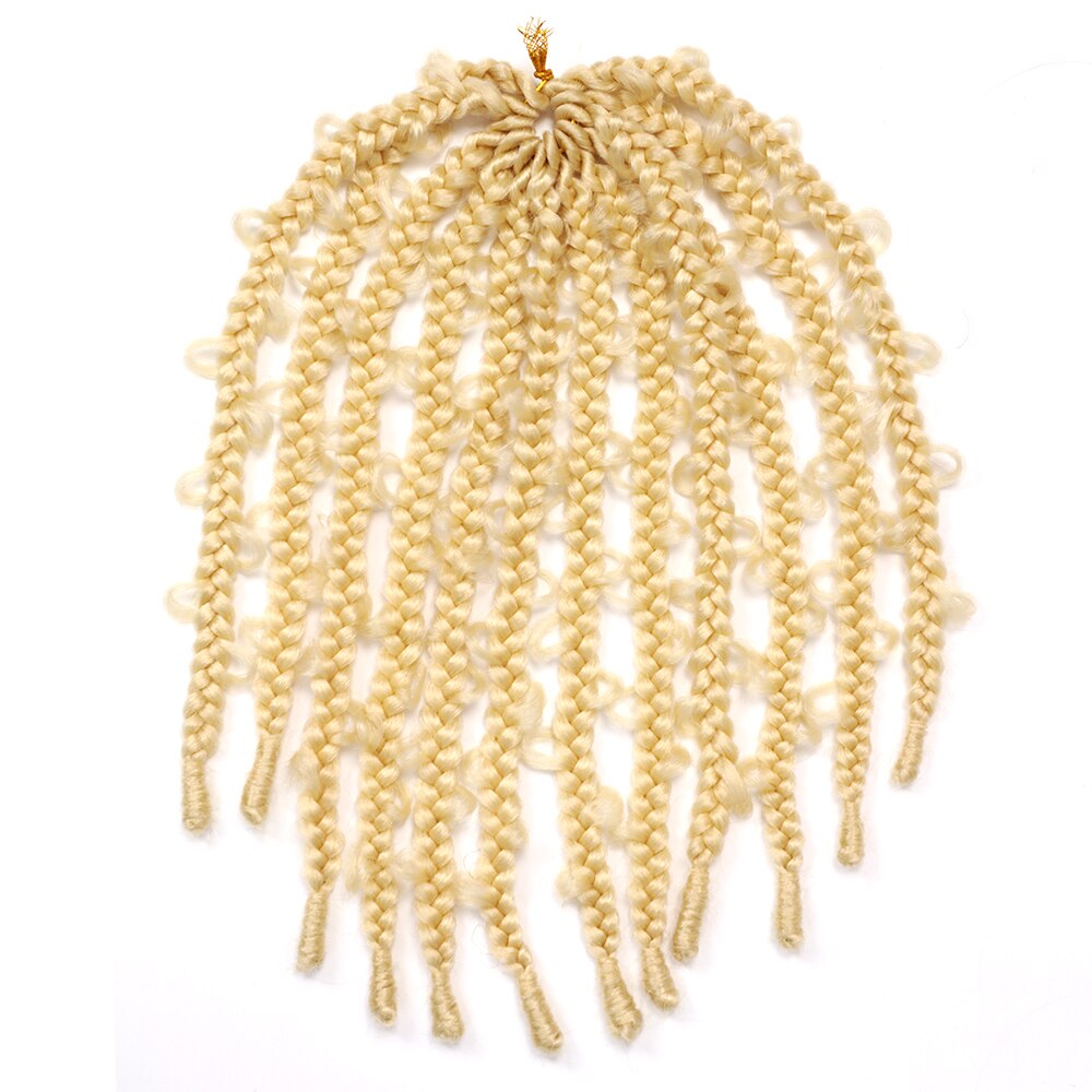 Synthetic 12" Butterfly Locs Crochet Hair Distressed Butterfly Locs Crochet Braids Goddess Pre Looped Bob Locs Pre-Twist Braid: 613