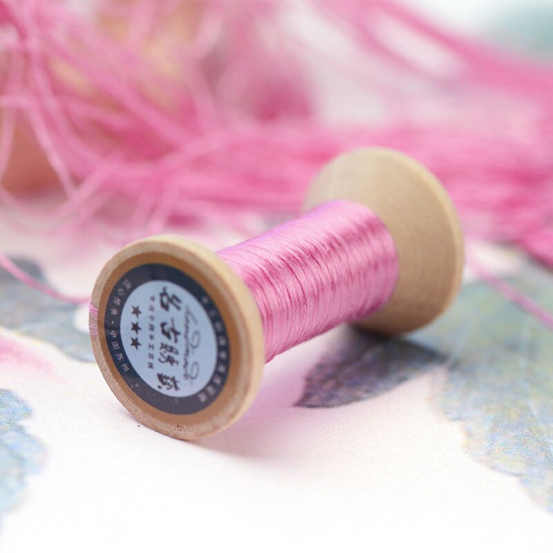 Sidentrådsspole / broderitråd / handgjord broderitråd / charmig rosa  / 20 meter varje spole: 3