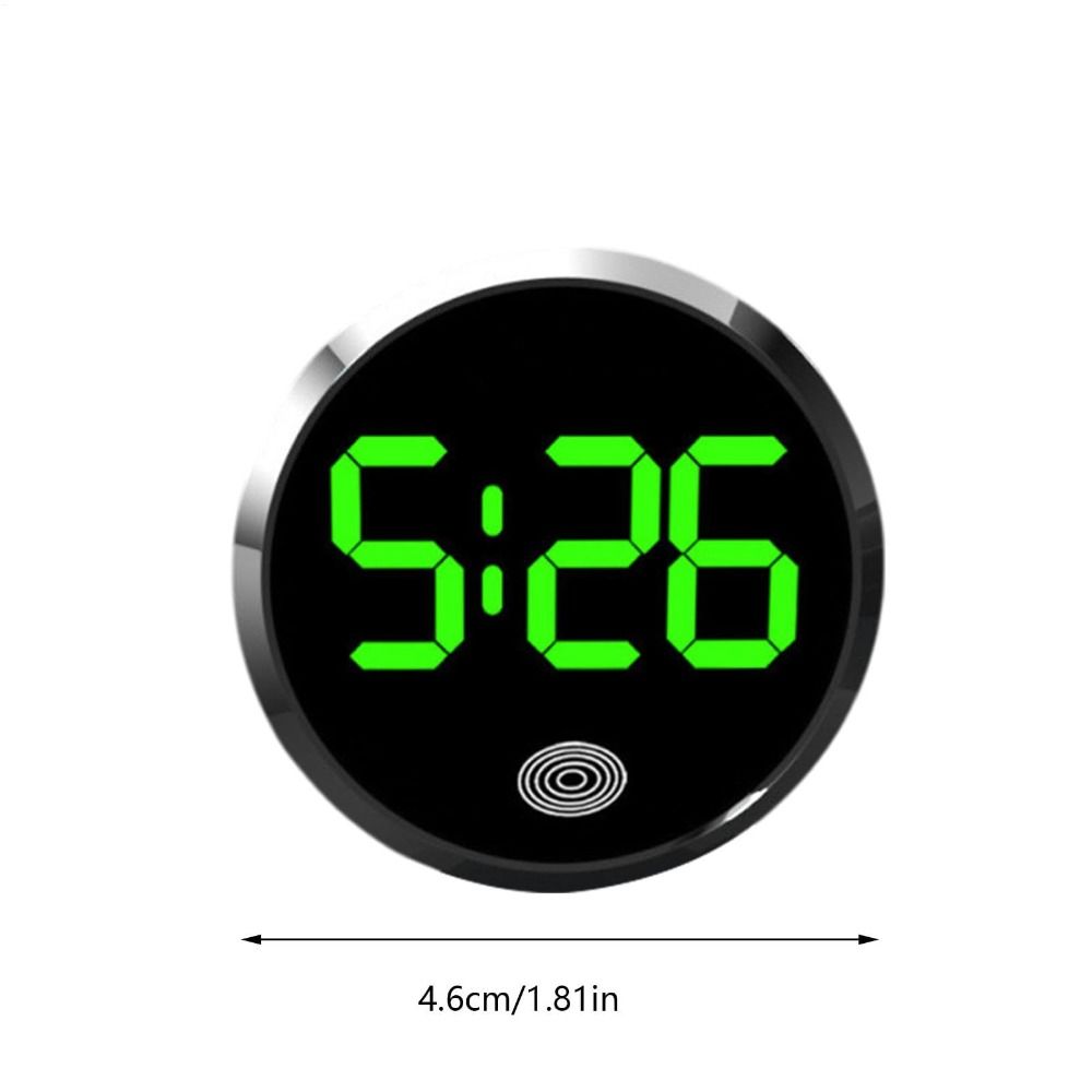 Touch-Activated Car Dashboard Clock Mini Novelty LED Electronic Watch LED Time Display Simple Luminous Car Clock Home/Office