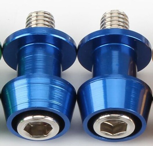 8mm Schroeven Motorfiets Achterbrug Spoelen Slider Staat Schroef: 8MM Blue