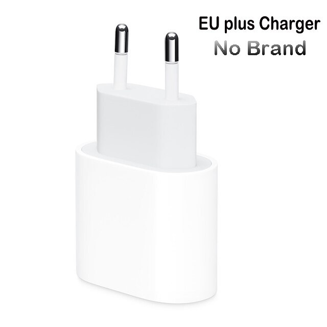 Original Apple 18W Power Adapter Ladegerät USB-C zu Blitz Kabel US EU Stecker Smart Telefon Schnelle Ladegerät für iPad iPhone 8/X/11 pro: 18W charger EU