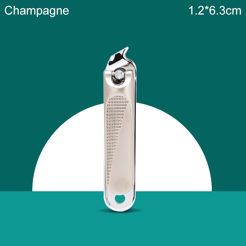 Nail Clippers Stainless Steel Dead Skin Manicure Fingernail Cutter Thick Hard Ingrown Toenail Scissors Pedicure tools: Champagne M