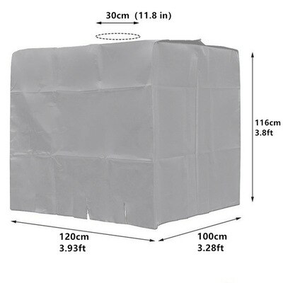 Ibc Watertank Cover Ton Vaten Accessoires 1000 Liter Oxford Waterdicht Anti-Dust Cover Uv-bescherming Water Tank Cover: Gray