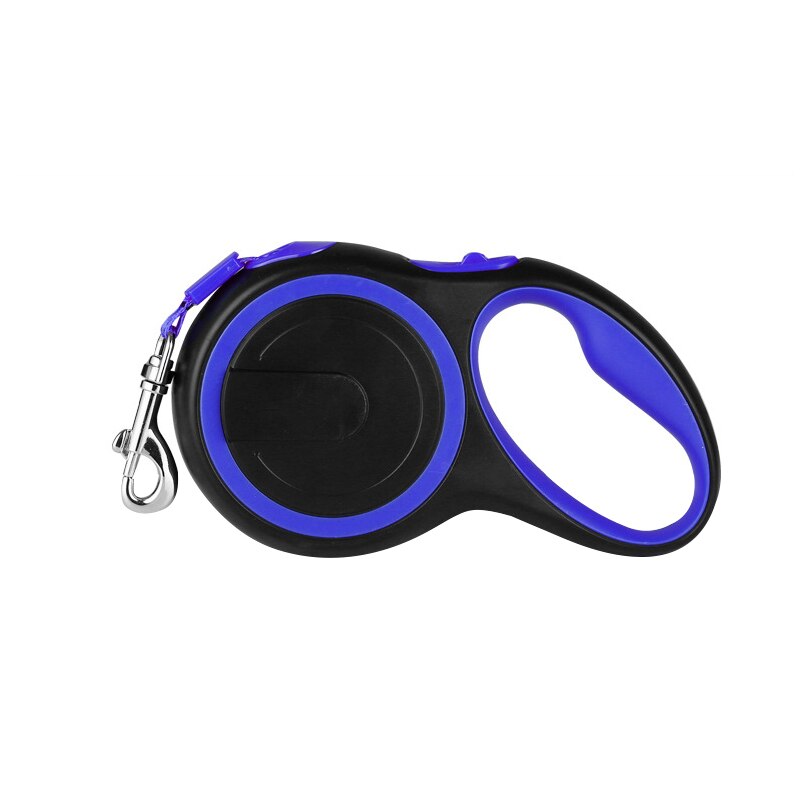 Lange sterke hondenriem, intrekbare hondenriem voor grote honden, duurzame nylon wandelriem, automatisch uitschuifbaar hondenkoord: Blauw / 5m 50kg