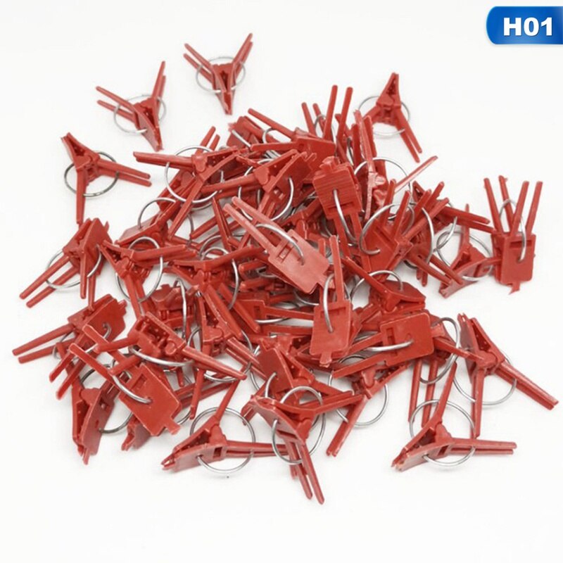 50 Stuks Planten Graft Clips Plastic Bevestiging Bevestiging Armatuur Klem Tuingereedschap Voor Komkommer Aubergine Watermeloen: H01