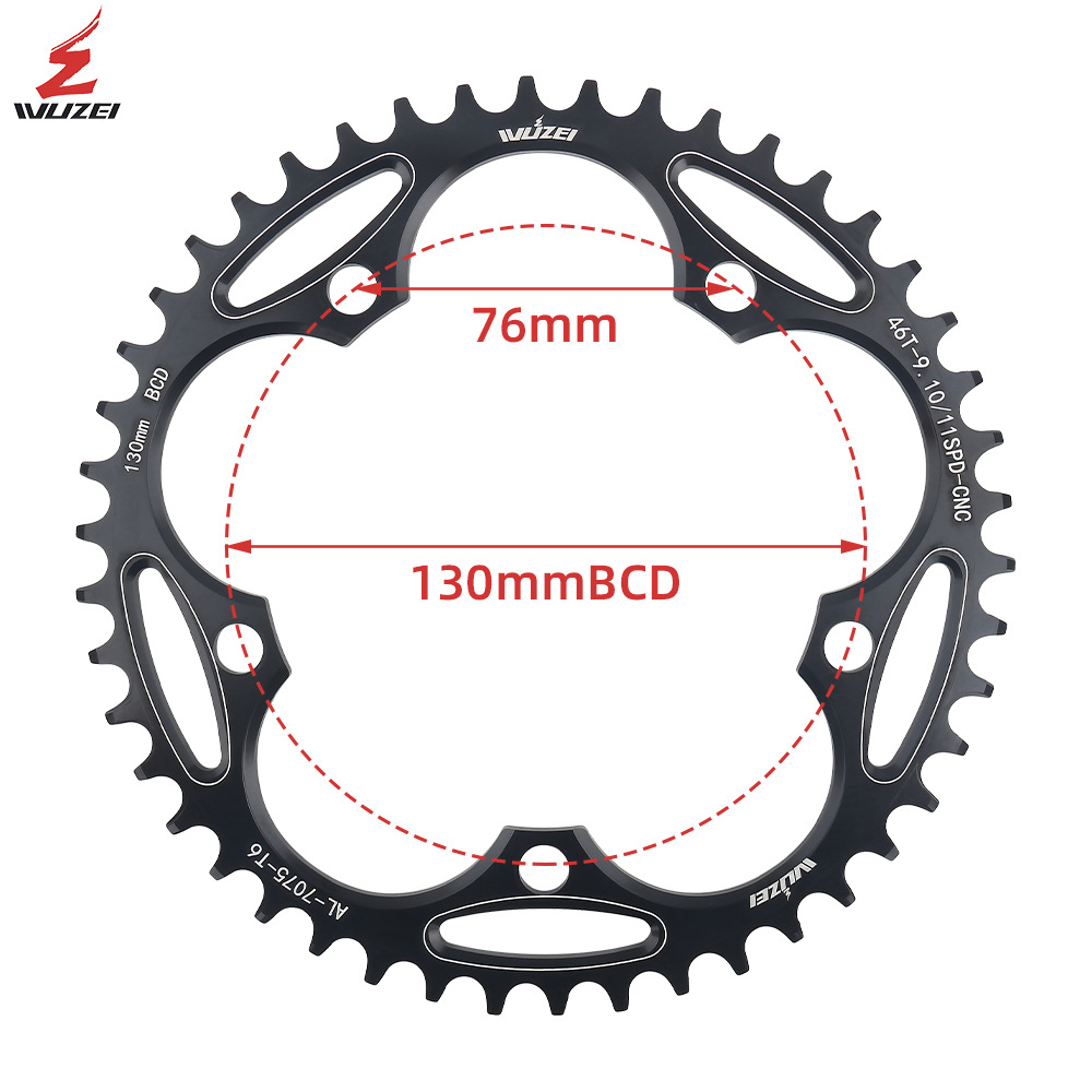 110 130 BCD bicicleta de carretera 5 pernos bielas de bicicleta plegables 36T 38T 40T 42T 46T 50T bielas estrechas de estrella ancha para bicicleta de una sola velocidad