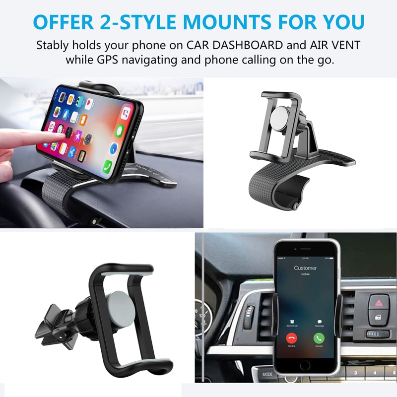 XMXCZKJ Dashboard Car Holder For Phone in Car Air Vent Clip Mount No Magnetic Mobile Phone Holder Stand For iPhone11 Pro Samsung