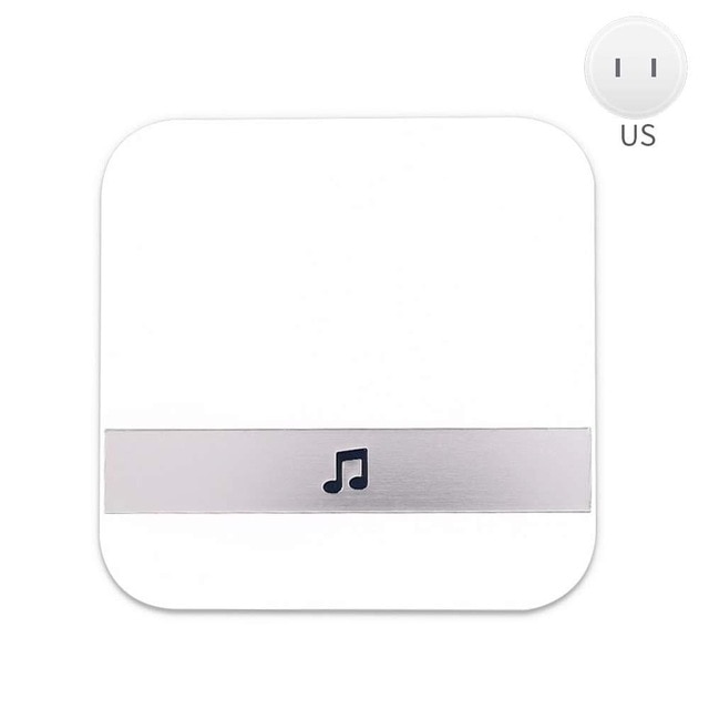 Smart doorbell Ding Dong machine Black Universal Wifi Doorbell Chime House Hardware Plug-In Chime Visitors Waterproof Voice Tip: White US Plug