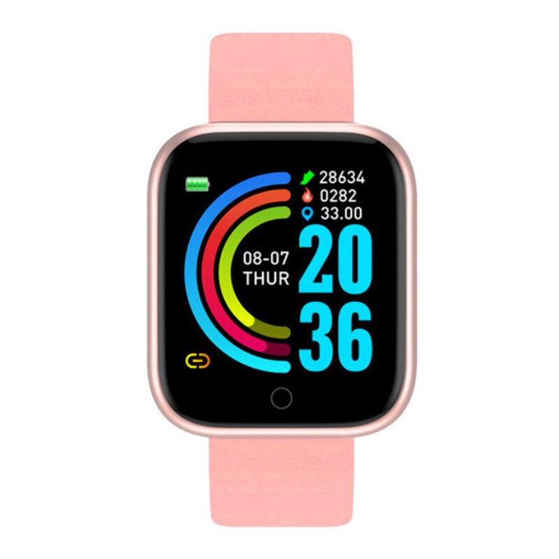 Y68 Smart Watch: Pink