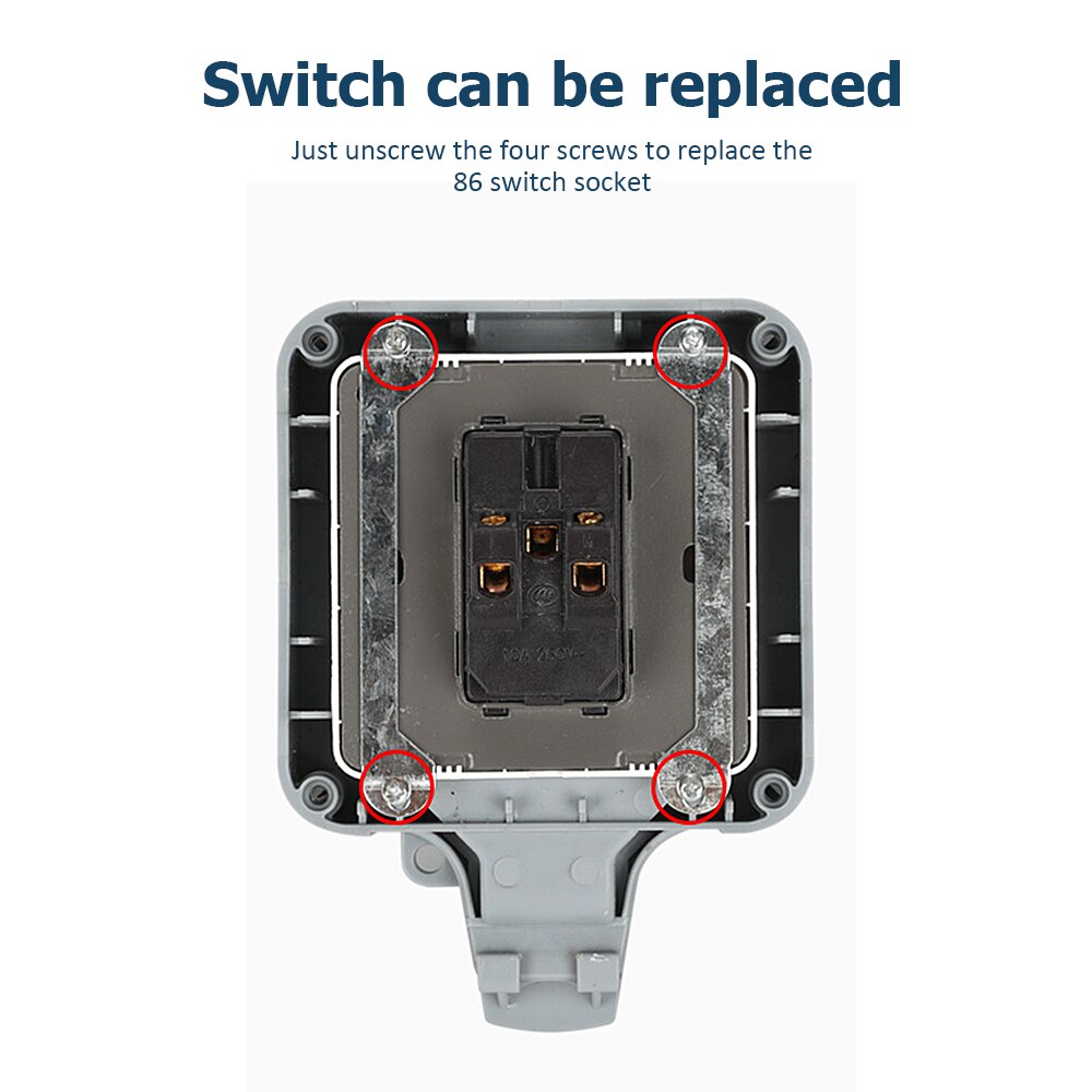 IP66 Weatherproof Waterproof Outdoor BOX Wall Socket 16A EU Outlet With Dual USB Charging Port External Installation