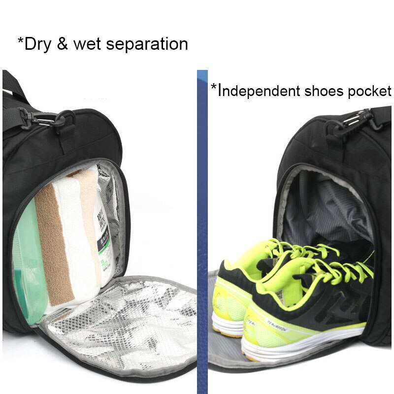 IX-bolsa de gimnasio grande para hombre, bolsas de Fitness, entrenamiento seco y húmedo, Yoga, zapatos, bolsos de hombro de viaje, bolsa de natación multifunción para entrenamiento