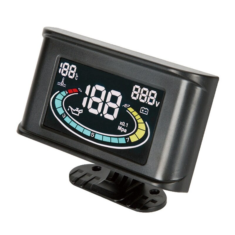 3 In 1 Lcd Digitale Auto Oliedrukmeter Voltmeter Voltage Gauge Water Temperatuurmeter + Sensor Voor 12V/24V Auto Vrachtwagen