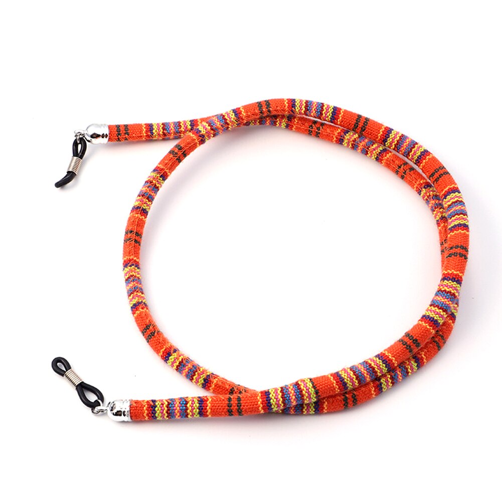 Eyeglass Sunglasses Cotton Neck String Cord Retainer Strap Eyewear Lanyard Holder High-End Ethnic Rope Glasses Chain: Orange