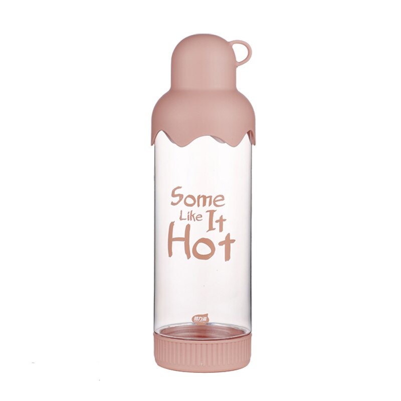 650ml infuser vattenflaska plast frukt infusion barn dricker utomhussport flaskor juice citron bärbar vattenkokare: Rosa ( fen se )