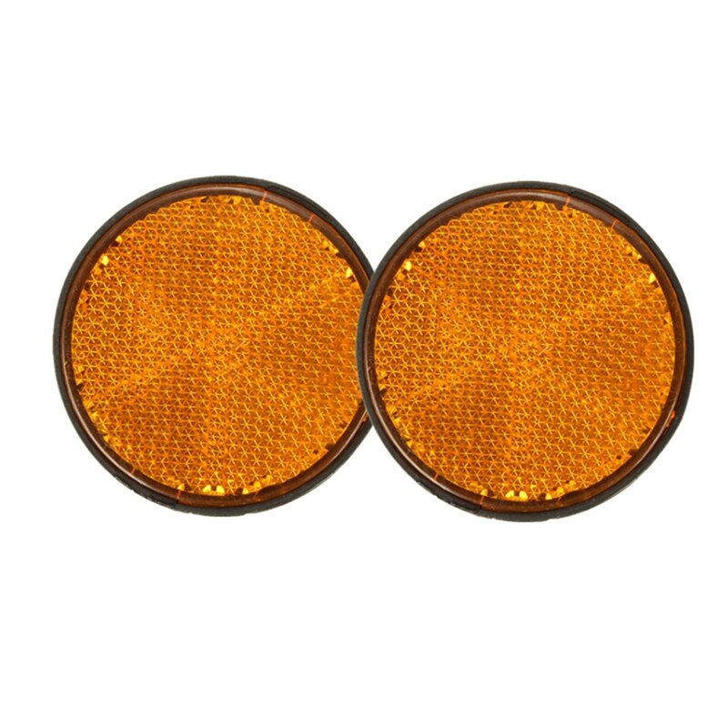 2 x 2 tommer runde orange reflektorer universelle til motorcykler atv cykler snavs cykler
