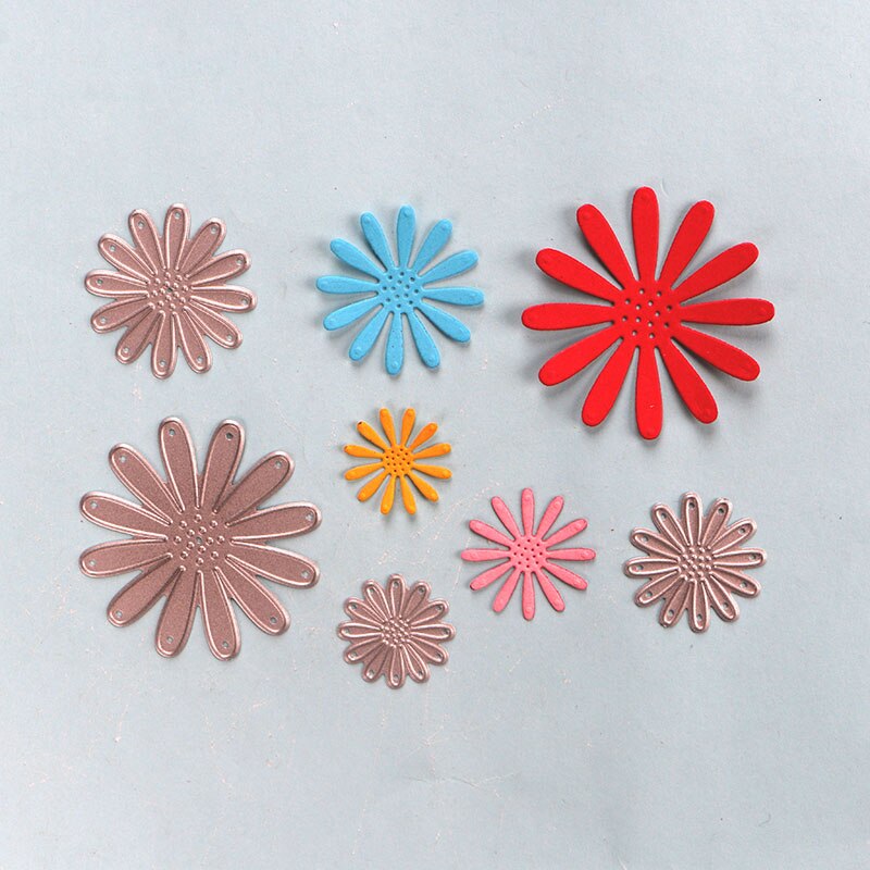 DUOFEN METAL CUTTING DIES small flowers set embossing stencil DIY Scrapbook Paper Album