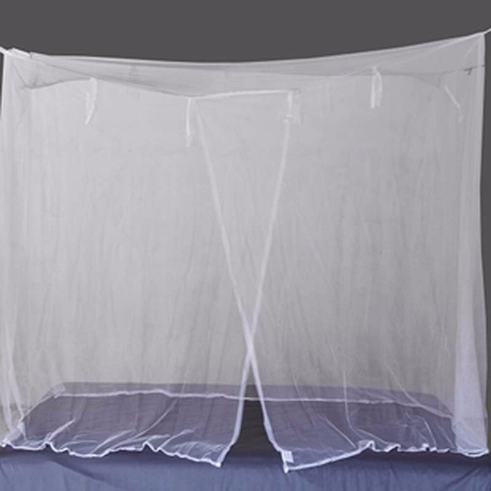 Mosquitera para cama, poste de 4 esquinas, tamaño King Size, blanco: King