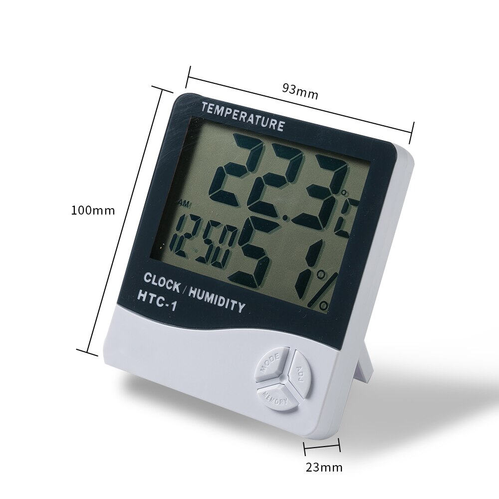 Wewnętrzny pokój cyfrowy termometr HTC-1 higrometr z wyświetlaczem LCD miernik temperatury i wilgotności