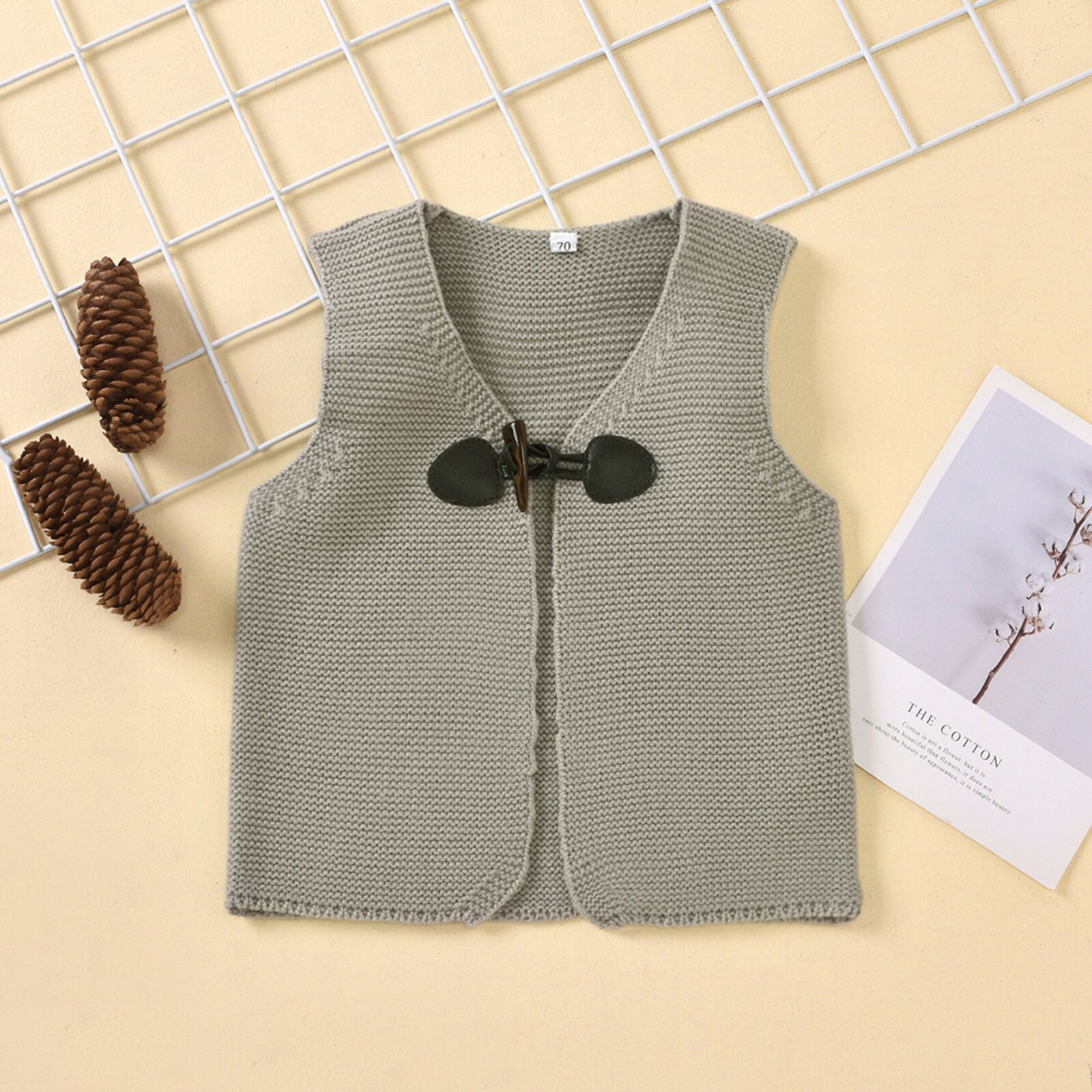 Peuter Baby Kinderen Jongens Meisjes Effen Kleuren Warm Button Gebreide Trui Vest Jas Uitloper Gentleman Kleding Vest # P4