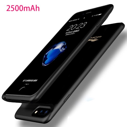 2500 mah Batterie Ladegerät fallen Für iPhone 6 7 8 Externe Energie Bank Ladung fallen Für Apfel iPhone8 Erweitert Batteria Energie Abdeckung: 2500mah schwarz