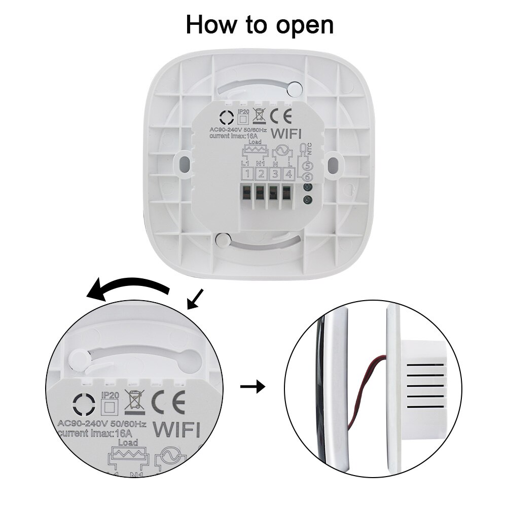 90-240 vac 16a wifi termostat elektrisk gulvvarme termostat fjernbetjening smart kontrol arbejde med google home alexa