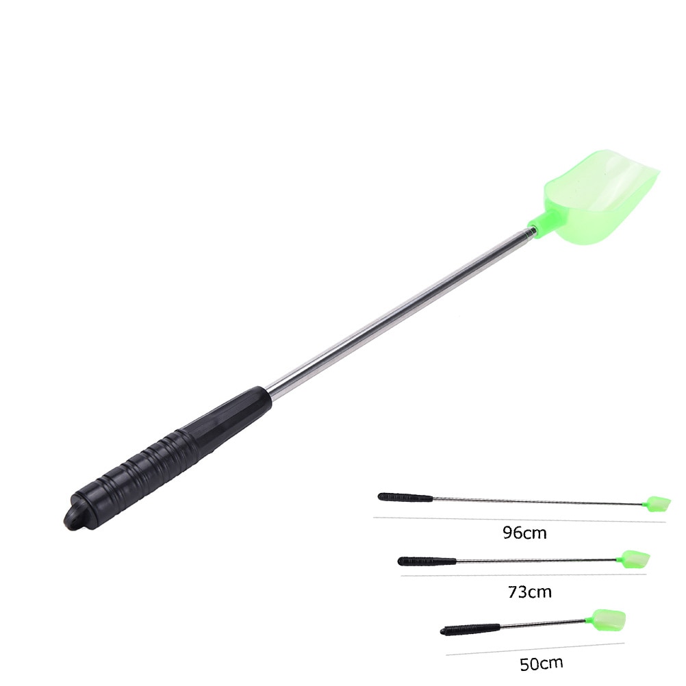 Adjustable 100x12cm Baiting Throwing Spoon With Handle Metal Throw Stick Carp Fishing Fish Bait Tackle Tool
