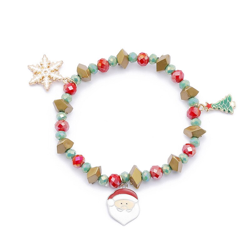 DoreenBeads Christmas Dainty Bracelets Delicate Beaded Bracelet Jewelry For Christmas Party Kids ,1 PC: 8