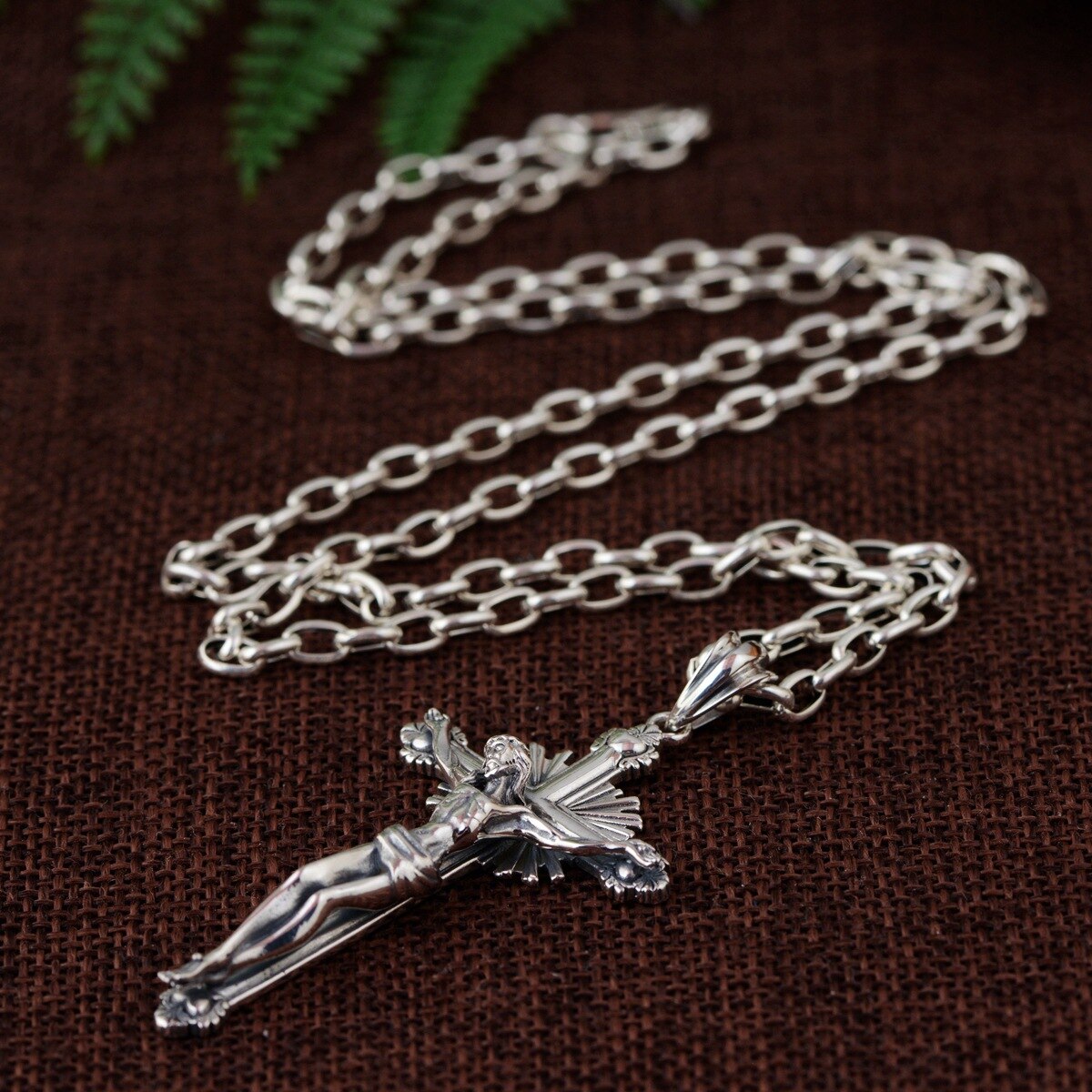 ! Colgante CMAJOR 925 de plata tailandesa para hombres y mujeres con Santa Cruz de Jesús, collar de oración cristiana, joyería de plata esterlina hecha a mano