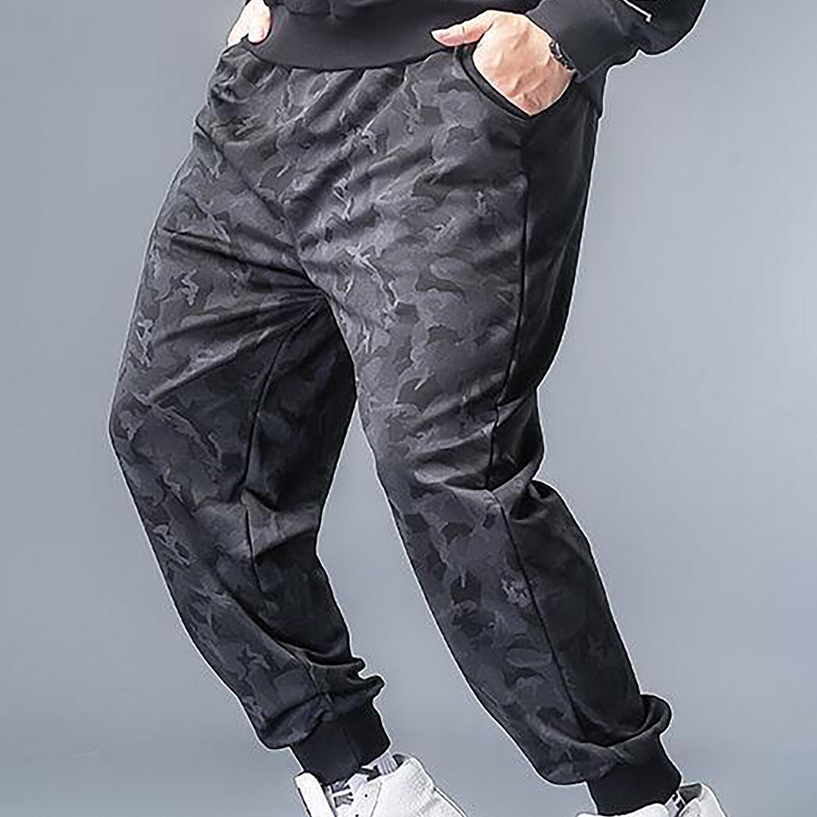 Flower Printing Summer Men Pants Hip Hop Harem Joggers Pants Male Trousers Mens Joggers Solid Pocket Pants Sweatpants #4