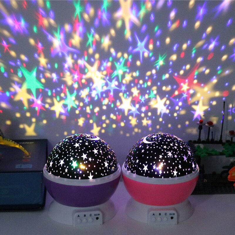 Novelty Luminous Toys Romantic Starry Sky LED Night Light Projector Battery USB Night Light Birthday Toys For Children