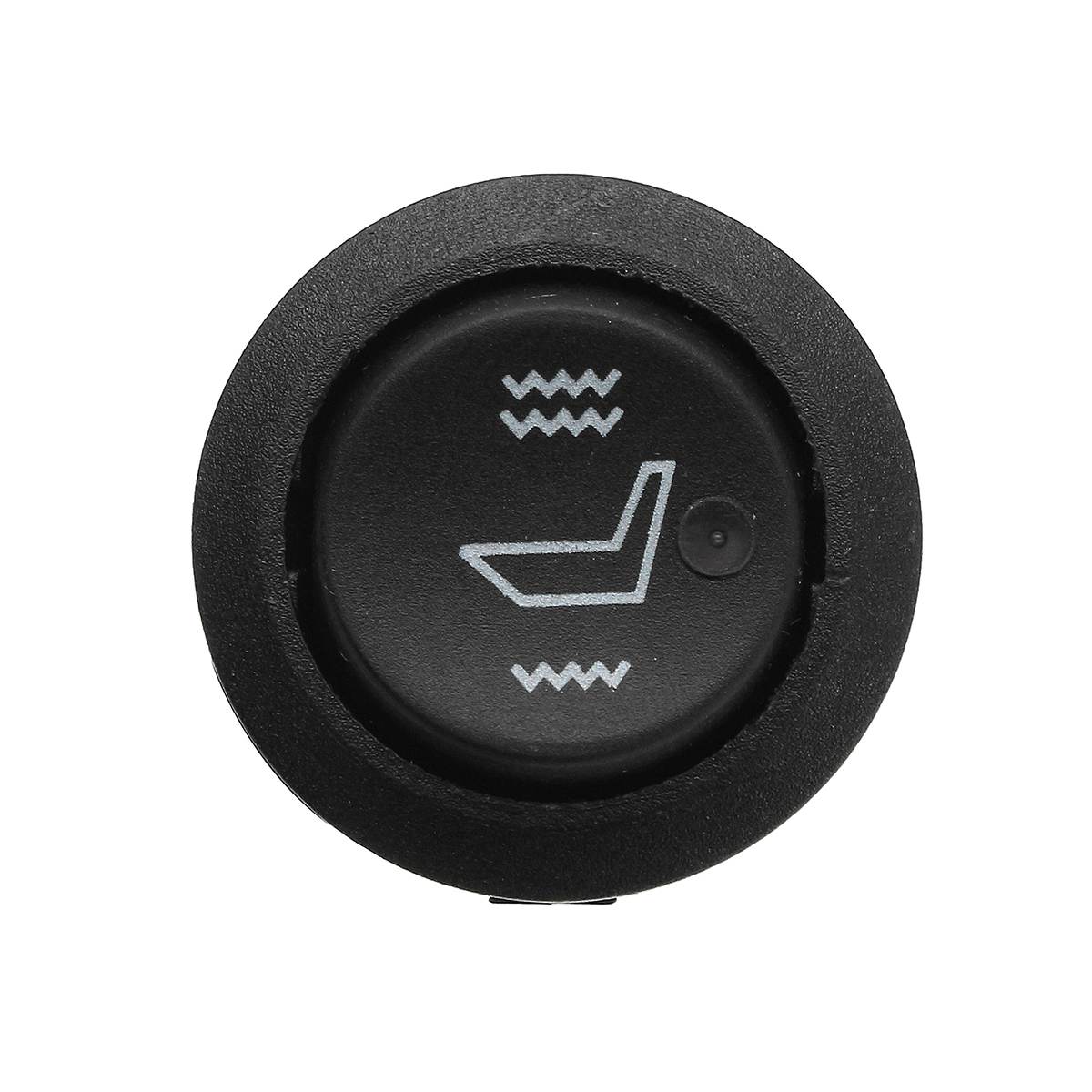 Universal 2 seats 4pcs 12v car carbon fiber High/Low heated seat heater pad switch kit Round Switch Winter Warmer Seat Covers