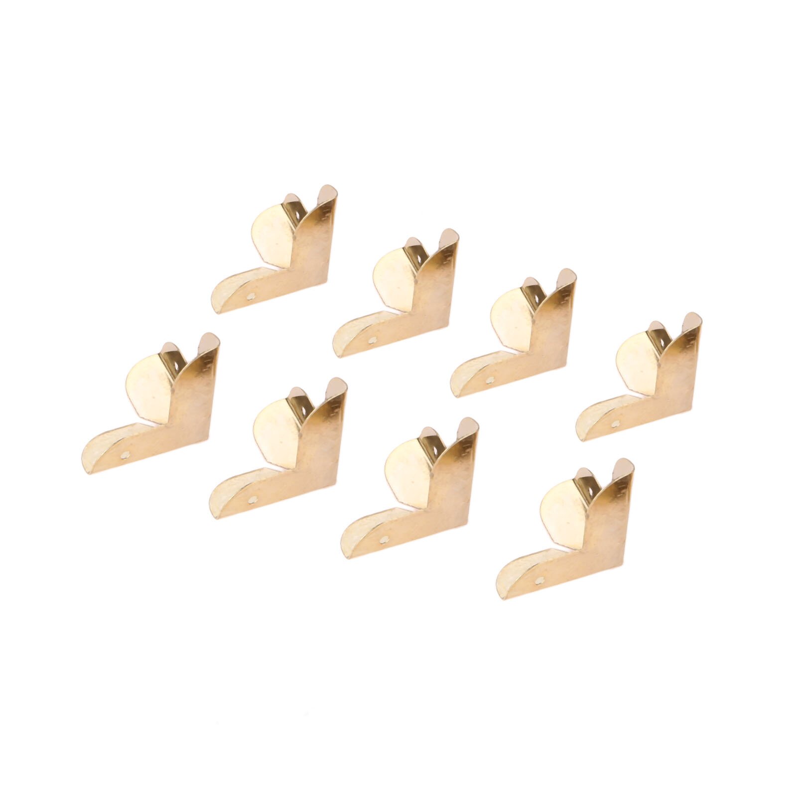 8pcs Antique Gold Box Corner Brackets Decorative Protector For Notebook Menus Photo Frame Furniture Hardware 22*22*23mm