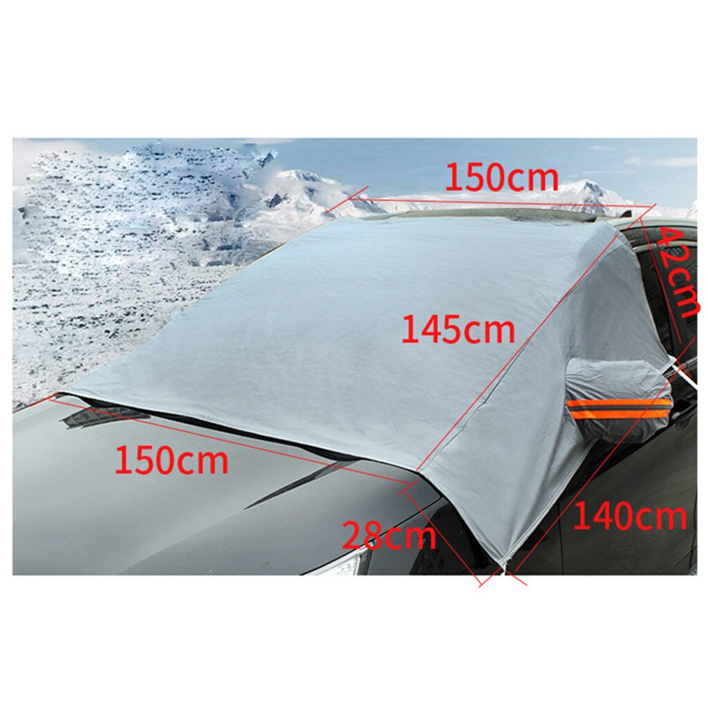 UniverUniversal Car Windshield Cover Automobile Snow Ice Sunshade Shield Winter Windshield Visor Cover Front Windscreen Cover