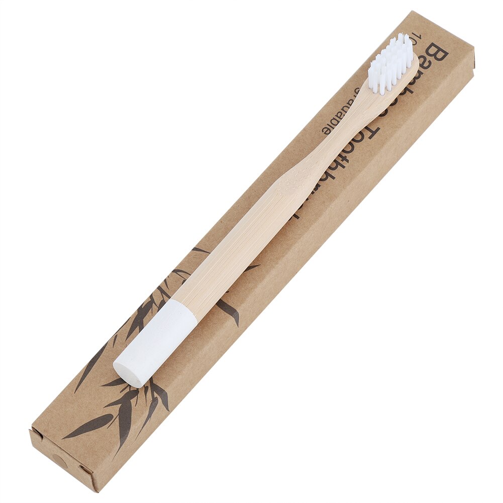 Crianças escova de dentes de bambu 1 pc crianças macio cabelo de madeira escova de dentes natural bambu lidar com cuidado oral eco amigável escova de dentes: White