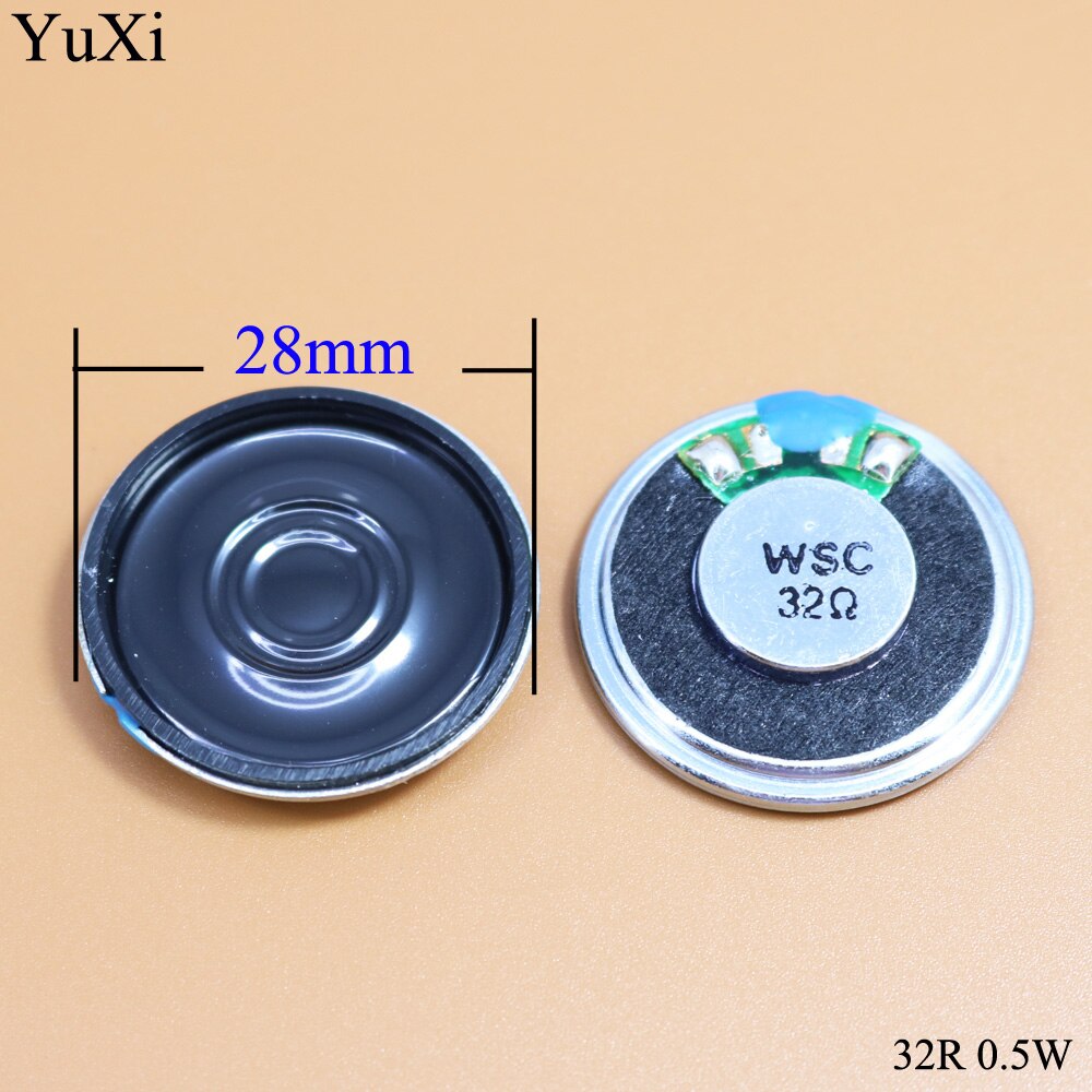 altavoz ultradelgado YuXi de 32 ohmios, 0,5 vatios, 0,5 W, 32 r, diámetro del altavoz, 28 MM, 2,8 CM de espesor, 4,7 MM