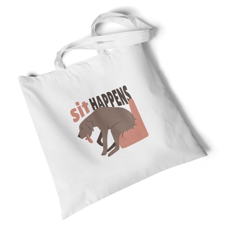 Milieuvriendelijke boodschappentassen dames dierenprint canvas tas strand grote casual handtassen originele studenten schoudertassen: Gebeurt er