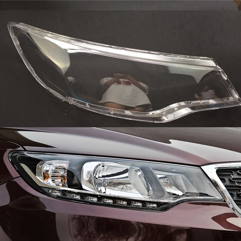 Pair Headlight head light lamp Lense Clear Lens Cover for Kia Cerato
