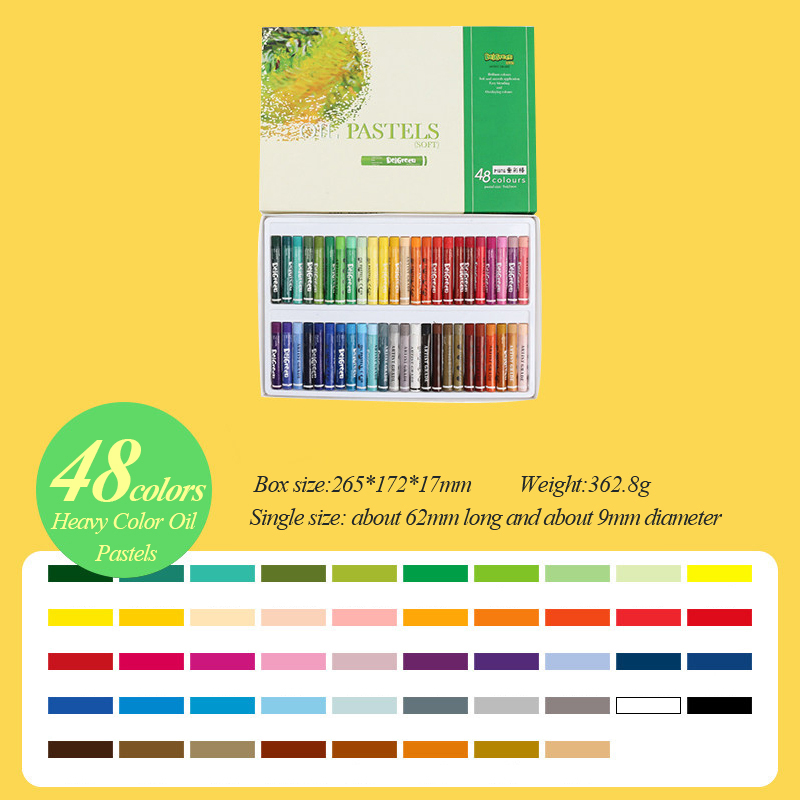 Delgreen Weiche Öl Pastell/Kreide/Stock 12/24/36/60 Farbe Schwere-farbe/Mini/Erweiterte-Grau Malerei Graffiti Kreide Künstler Studenten: Mini-48Farben