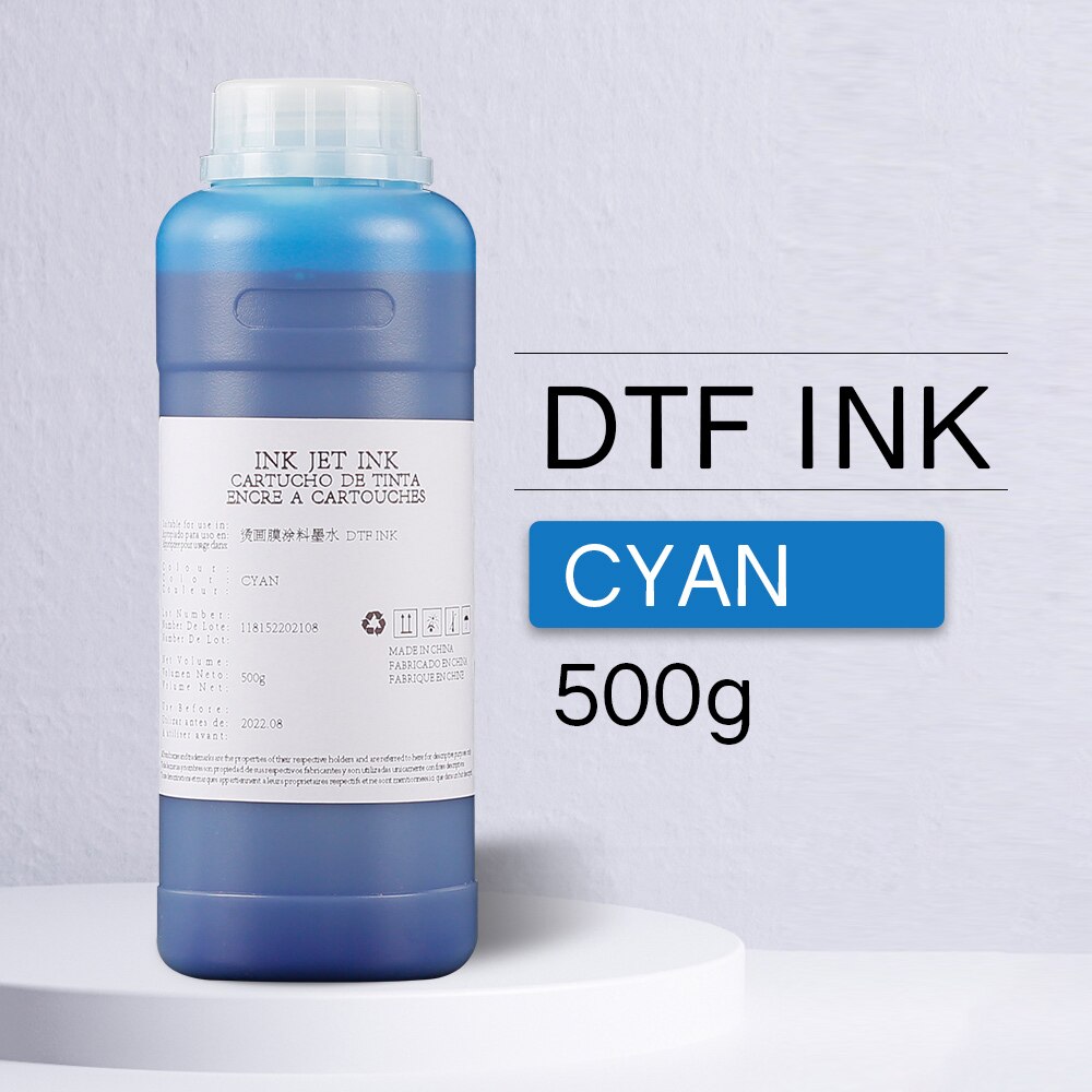 DTF tinte für alle drucker Epson L1800 L805 L800 R1390 R2000 P400 XP1500 XP600 TX800 4880 7880 R2880 DTF wärme transfer tinte: 500ml Cyan DTF