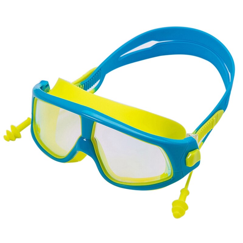 Zomer Zwembril Kids Electroplated Lens anti UV stralen Waterdicht Anti-fog Verstelbare Bril Eyewear Met Oordopjes